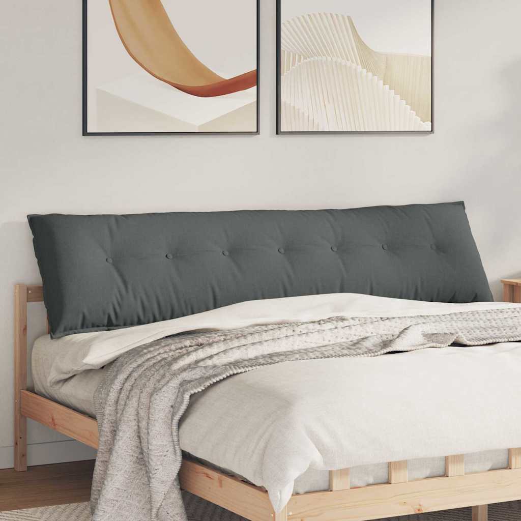 vidaXL Poduszka na plecy Ciemnoszary 200 x 19 x 50 cm tkanina