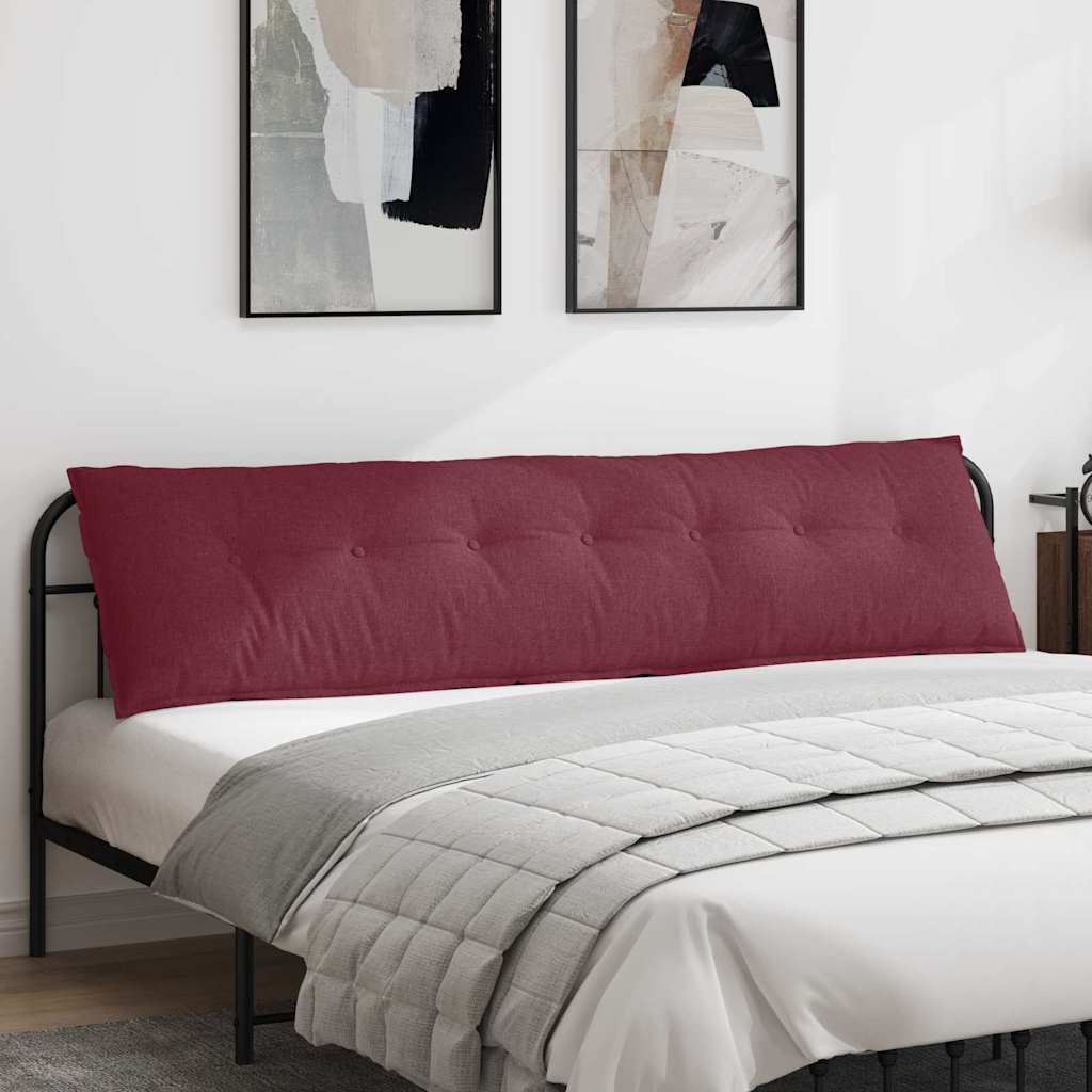 vidaXL Poduszka na plecy Czerwone wino 200 x 19 x 50 cm tkanina