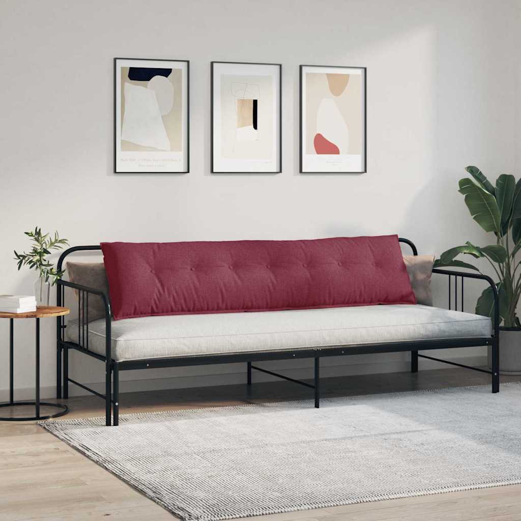 vidaXL Poduszka na plecy Czerwone wino 200 x 19 x 50 cm tkanina