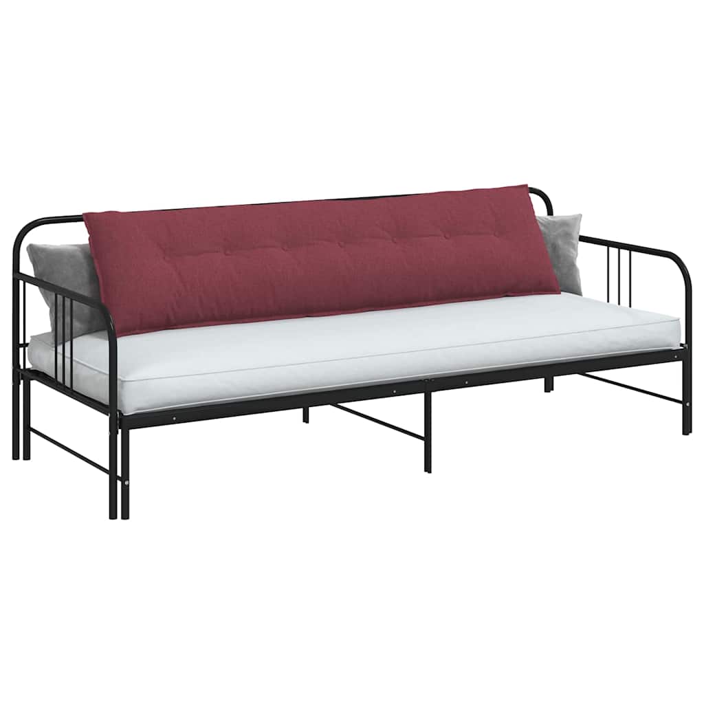vidaXL Poduszka na plecy Czerwone wino 200 x 19 x 50 cm tkanina