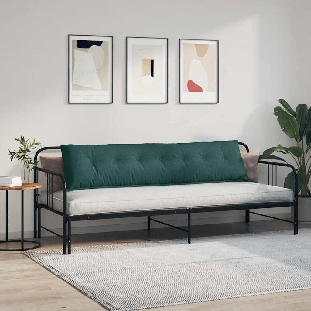 vidaXL Poduszka na plecy Ciemna zieleń 200 x 19 x 50 cm tkanina