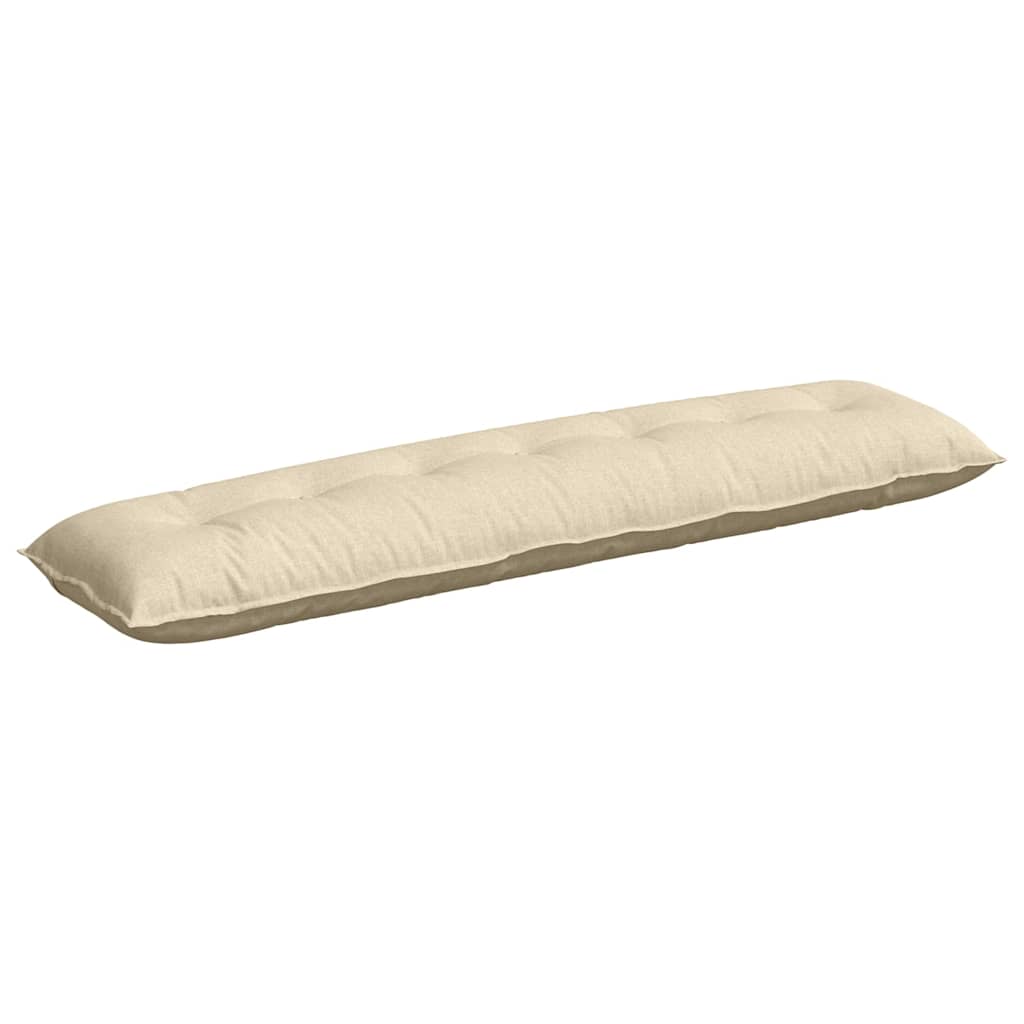 vidaXL Poduszka na plecy Kremowy 200 x 19 x 50 cm tkanina