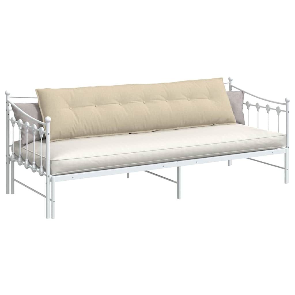 vidaXL Poduszka na plecy Kremowy 200 x 19 x 50 cm tkanina