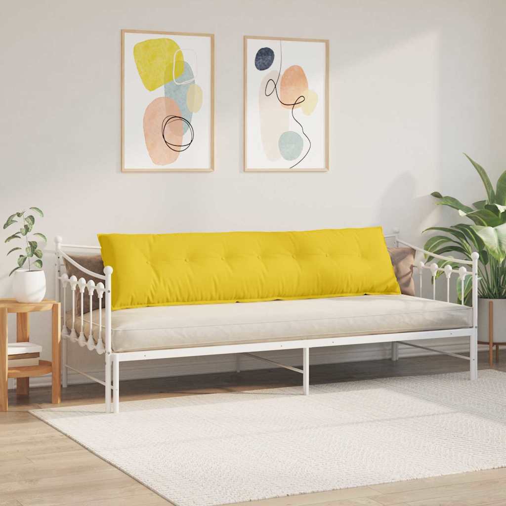 vidaXL Poduszka na plecy Jasnożółty 200 x 19 x 50 cm tkanina