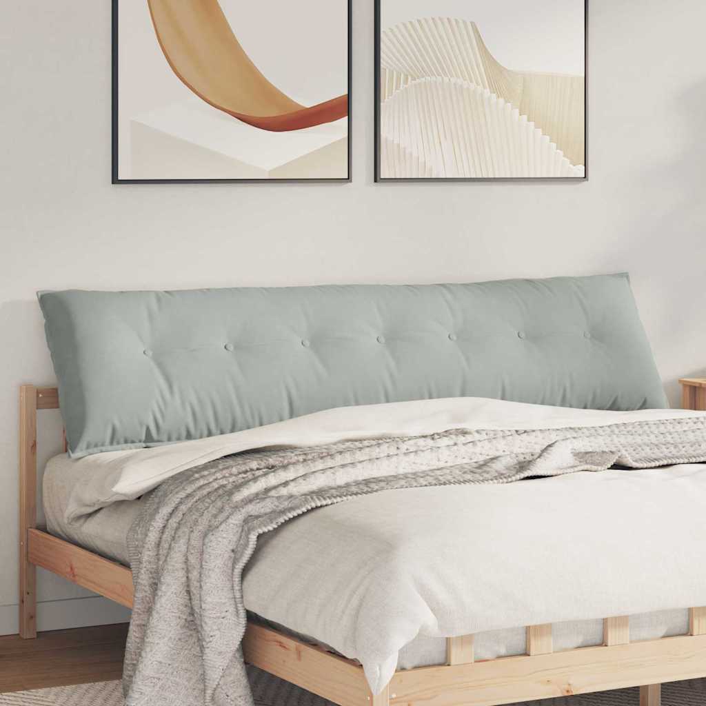 vidaXL Poduszka na plecy Jasnoszary 200 x 50 cm Tkanina sztruksowa