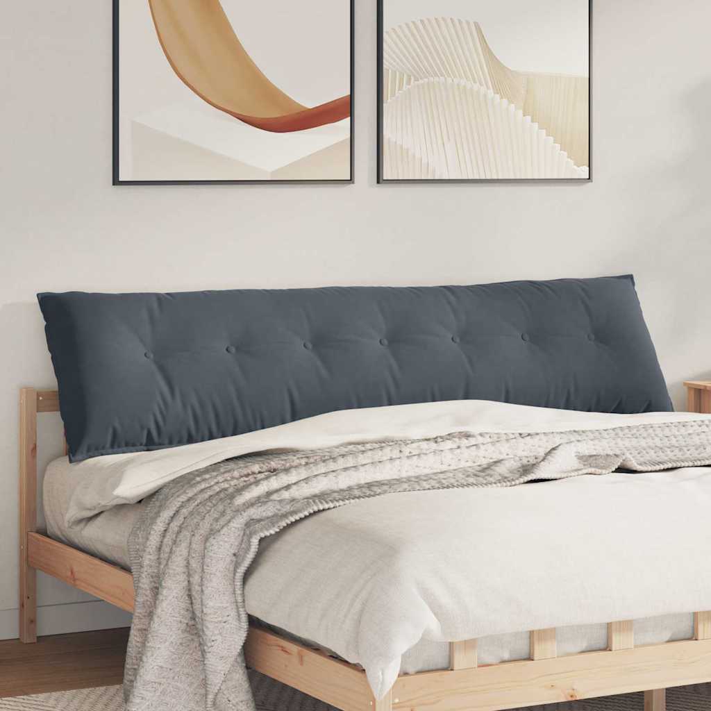 vidaXL Poduszka na plecy Ciemnoszary 200 x 50 cm Tkanina sztruksowa