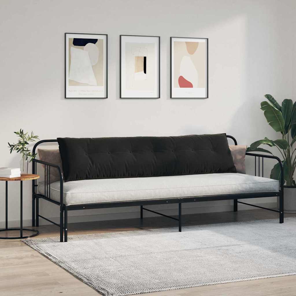 vidaXL Poduszka na plecy Czarny 200 x 50 cm Tkanina sztruksowa