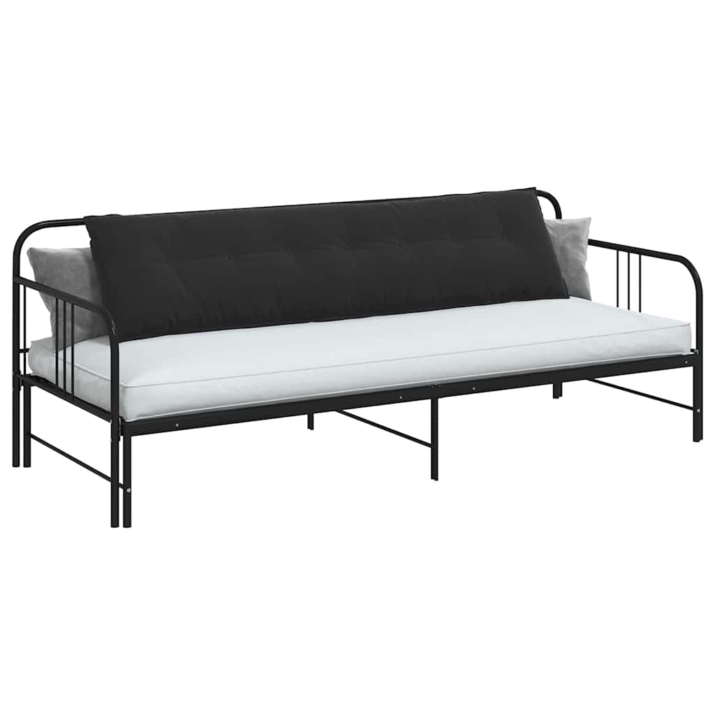 vidaXL Poduszka na plecy Czarny 200 x 50 cm Tkanina sztruksowa