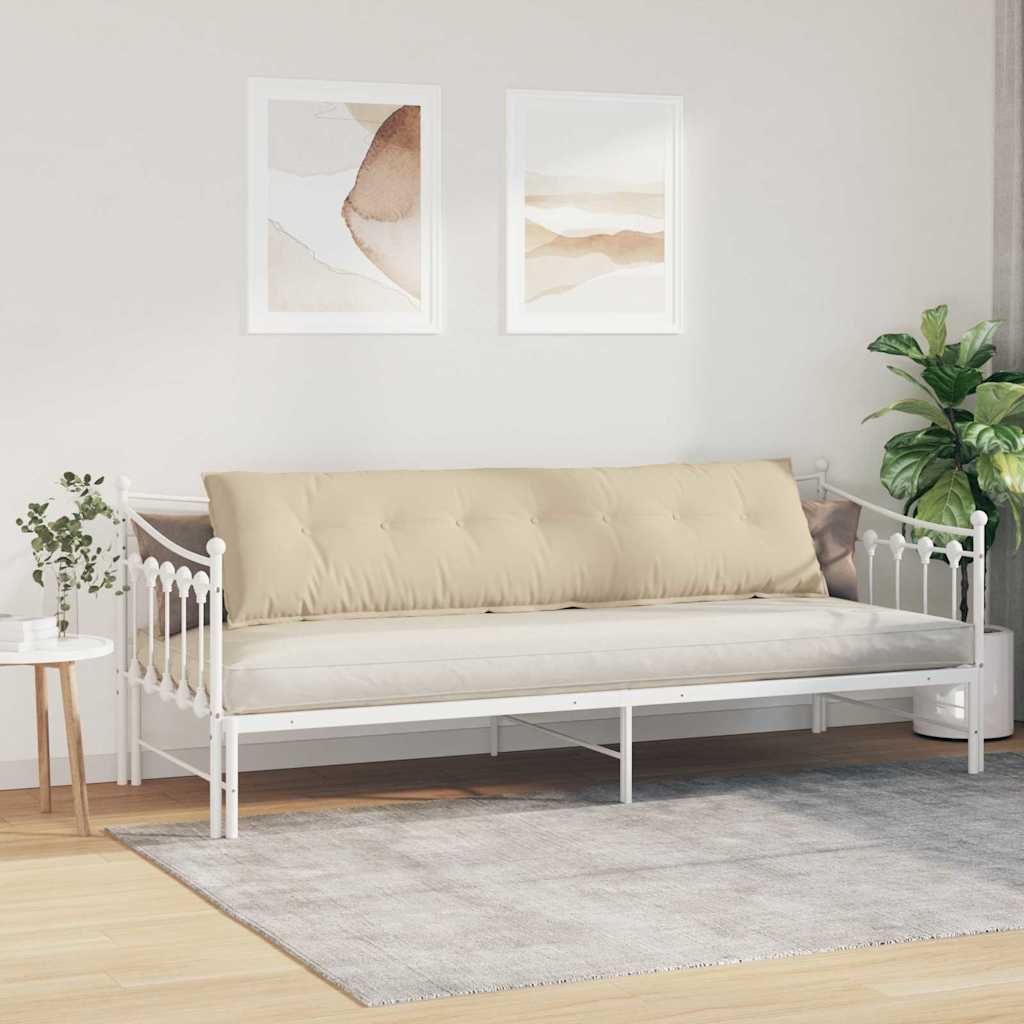 vidaXL Poduszka na plecy Kremowy 200 x 50 cm Tkanina mikrofibrowa
