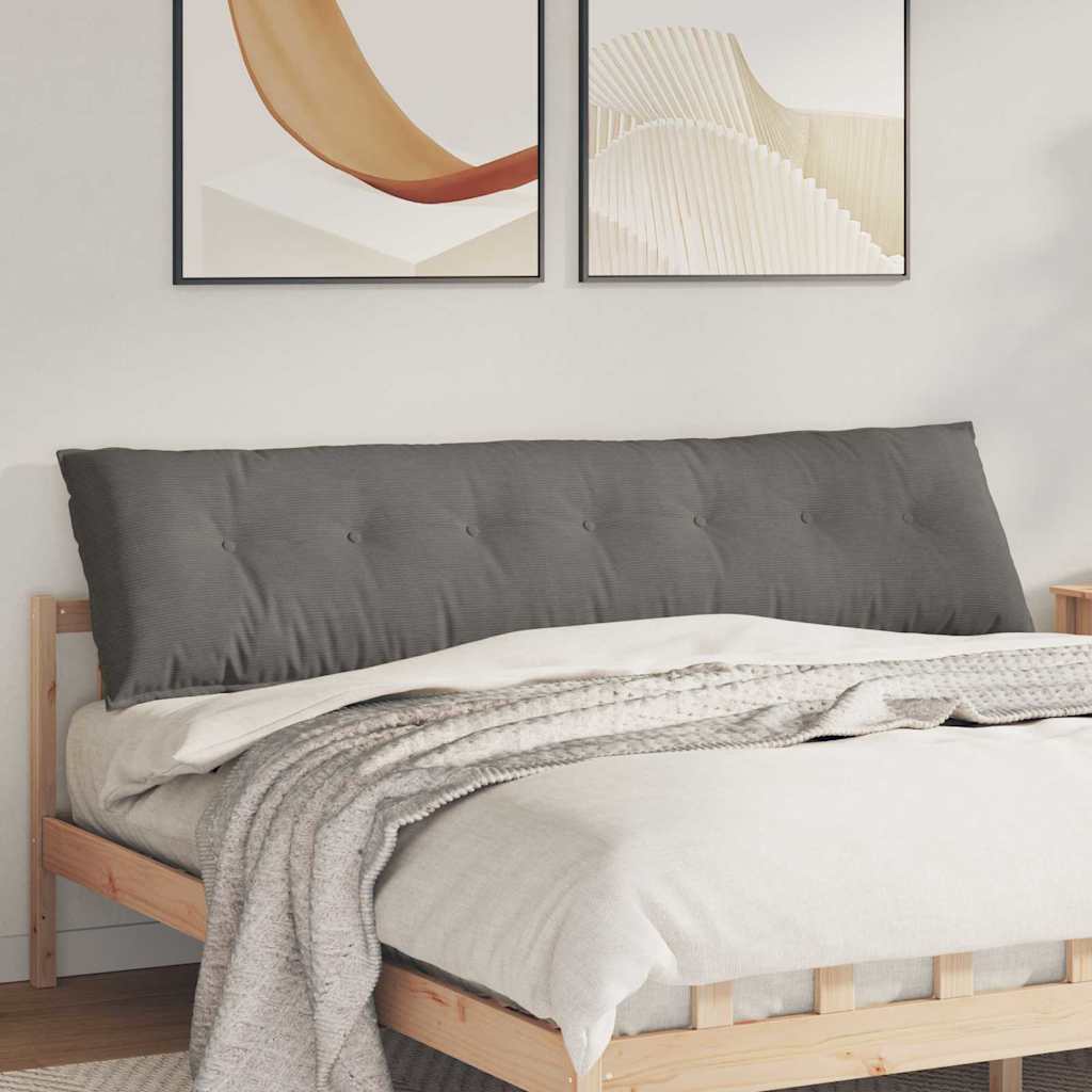 vidaXL Poduszka na plecy Jasnoszary 200 x 50 cm Tkanina sztruksowa