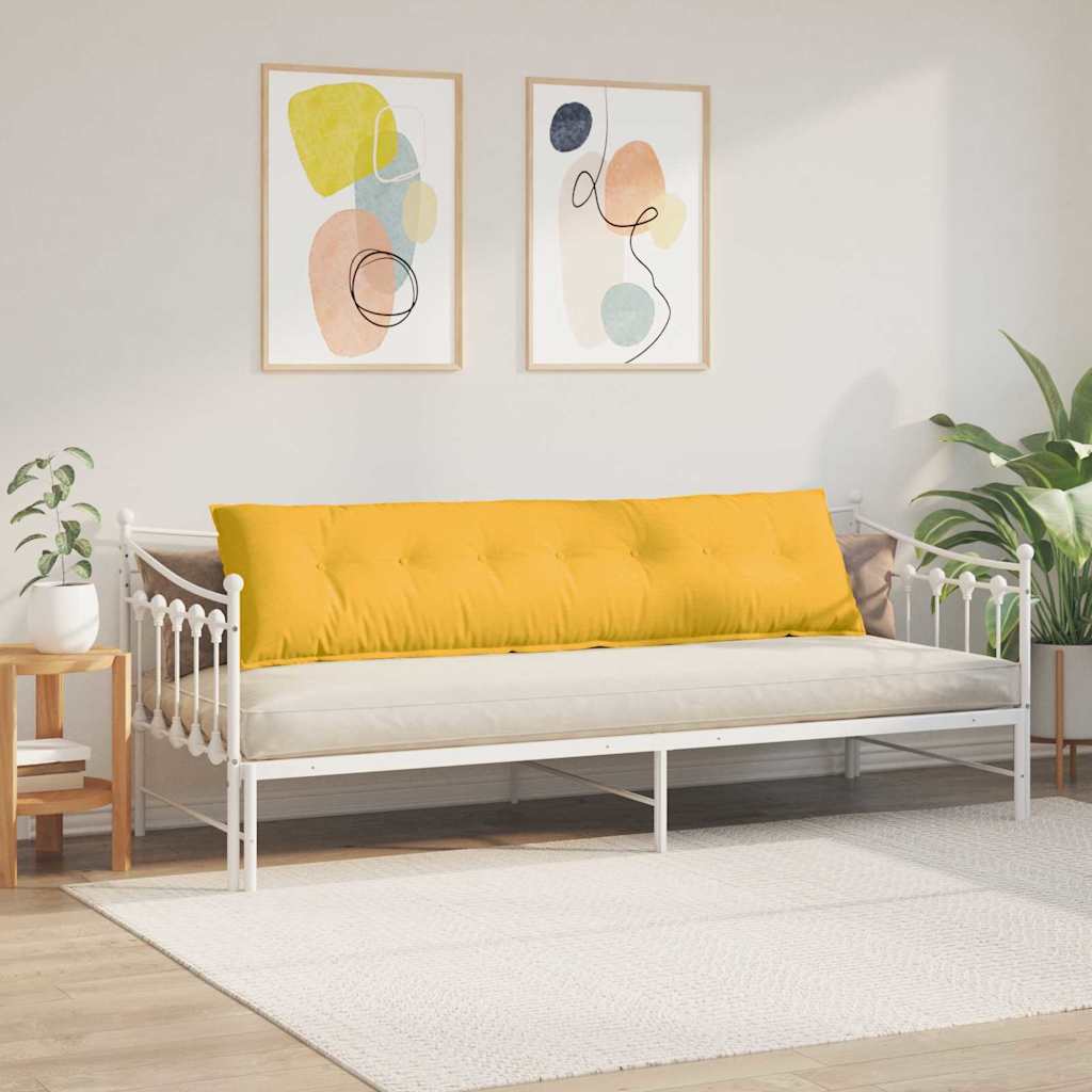 vidaXL Poduszka na plecy Jasnożółty 200 x 50 cm Tkanina sztruksowa