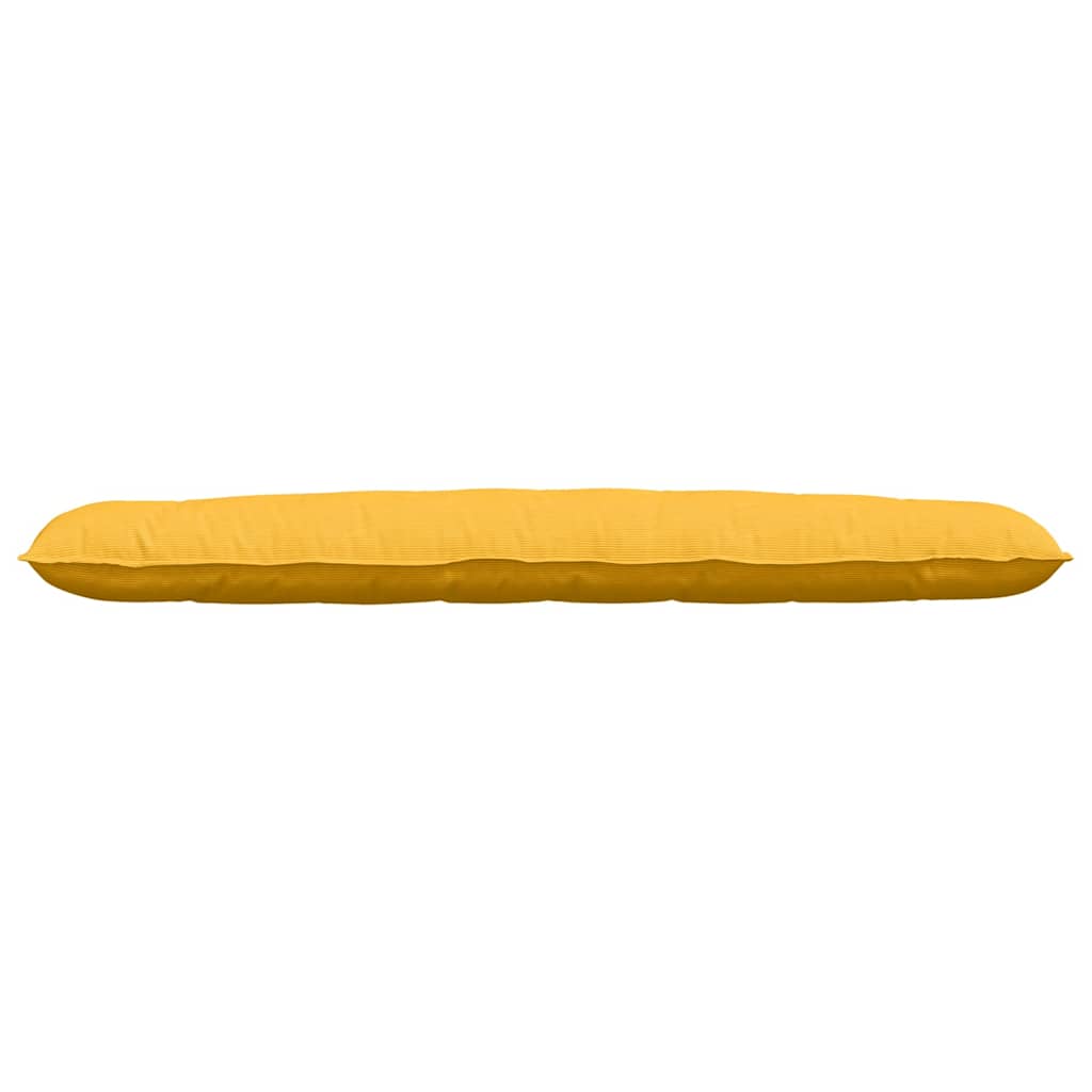 vidaXL Poduszka na plecy Jasnożółty 200 x 50 cm Tkanina sztruksowa