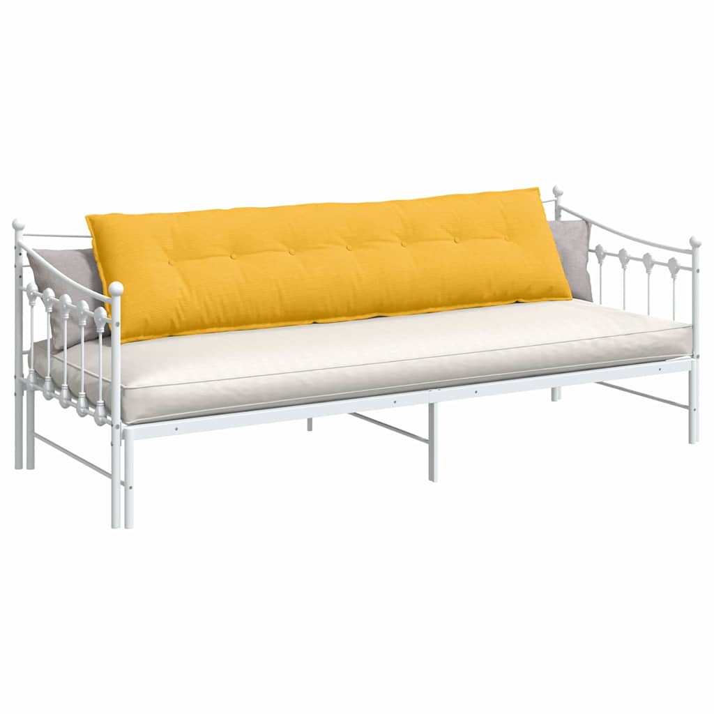 vidaXL Poduszka na plecy Jasnożółty 200 x 50 cm Tkanina sztruksowa
