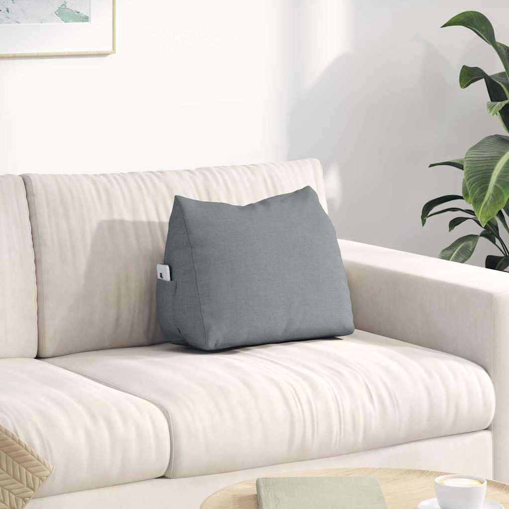 vidaXL Poduszka na plecy Jasnoszary 45 x 20 x 35 cm tkanina