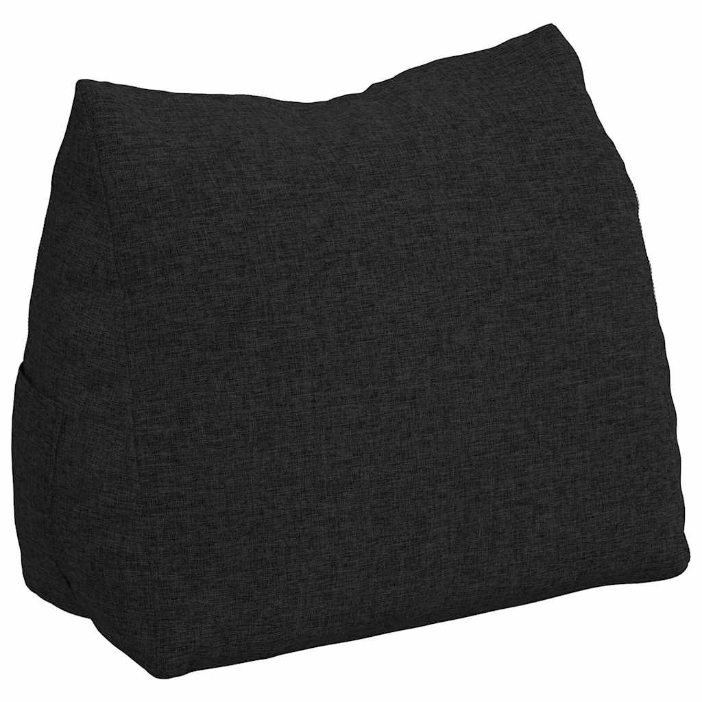 vidaXL Poduszka na plecy Czarny 45 x 20 x 35 cm tkanina