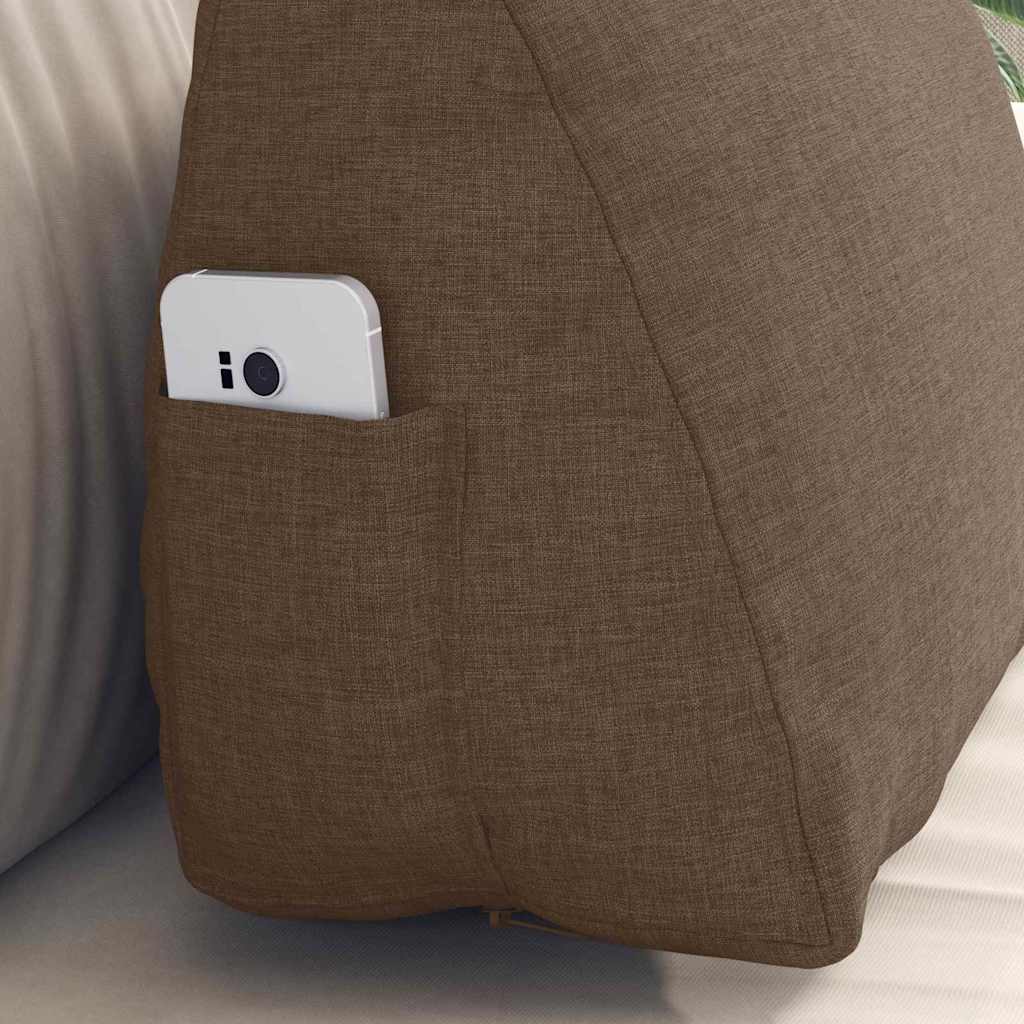 vidaXL Poduszka na plecy Brązowy 45 x 20 x 35 cm tkanina
