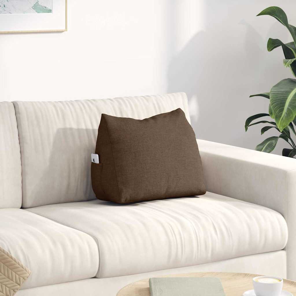 vidaXL Poduszka na plecy Brązowy 45 x 20 x 35 cm tkanina