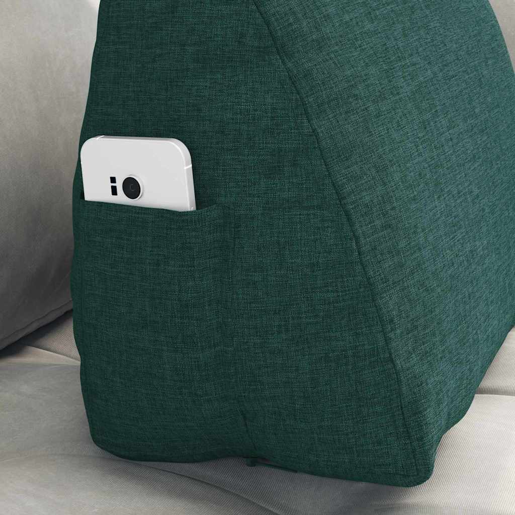 vidaXL Poduszka na plecy Ciemna zieleń 45 x 20 x 35 cm tkanina