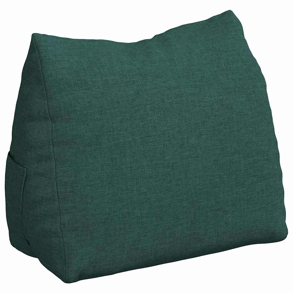vidaXL Poduszka na plecy Ciemna zieleń 45 x 20 x 35 cm tkanina