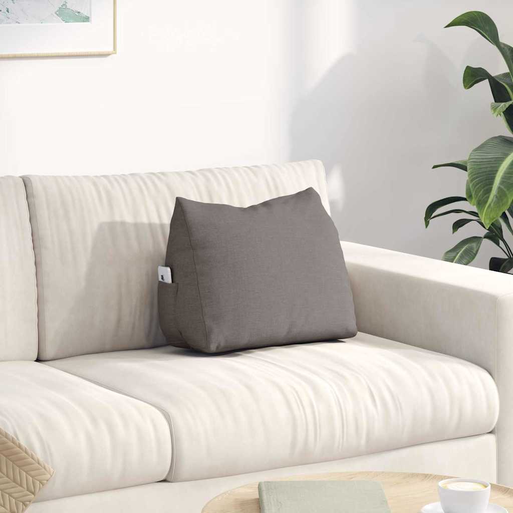vidaXL Poduszka na plecy Ciemnoszary 45 x 20 x 35 cm tkanina