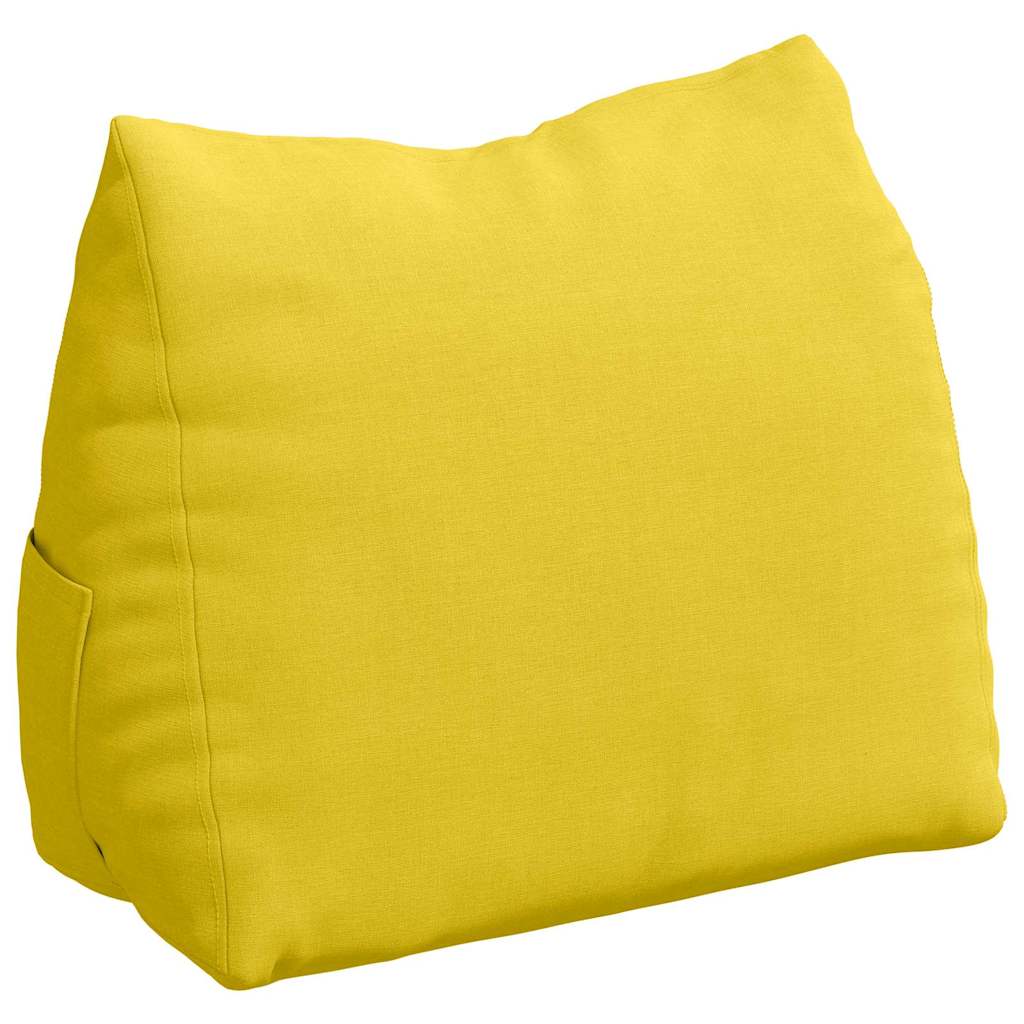 vidaXL Poduszka na plecy Jasnożółty 45 x 20 x 35 cm tkanina