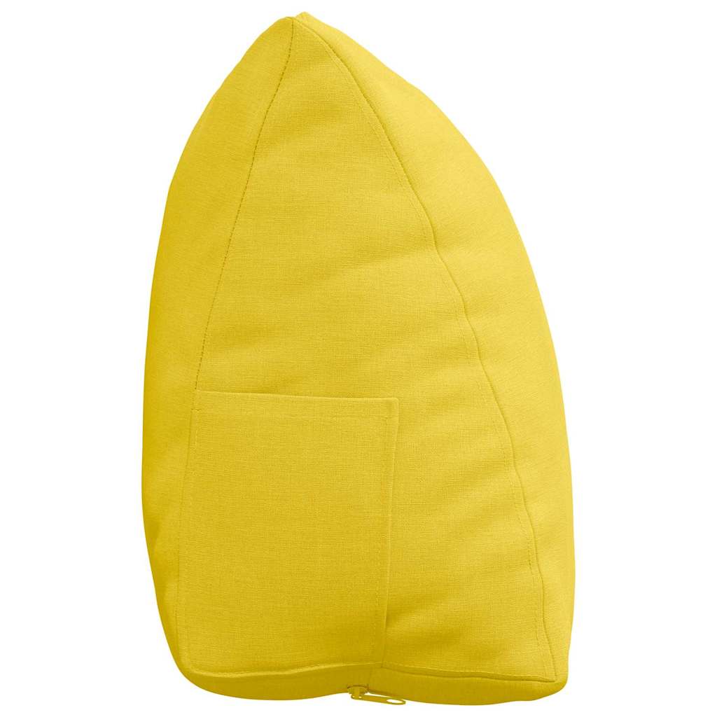 vidaXL Poduszka na plecy Jasnożółty 45 x 20 x 35 cm tkanina