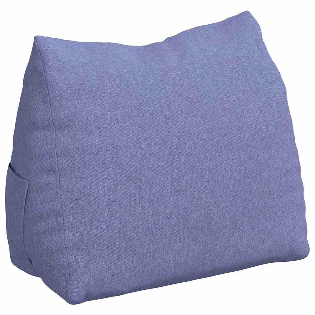 vidaXL Poduszka na plecy Niebieski dżins 45 x 20 x 35 cm tkanina
