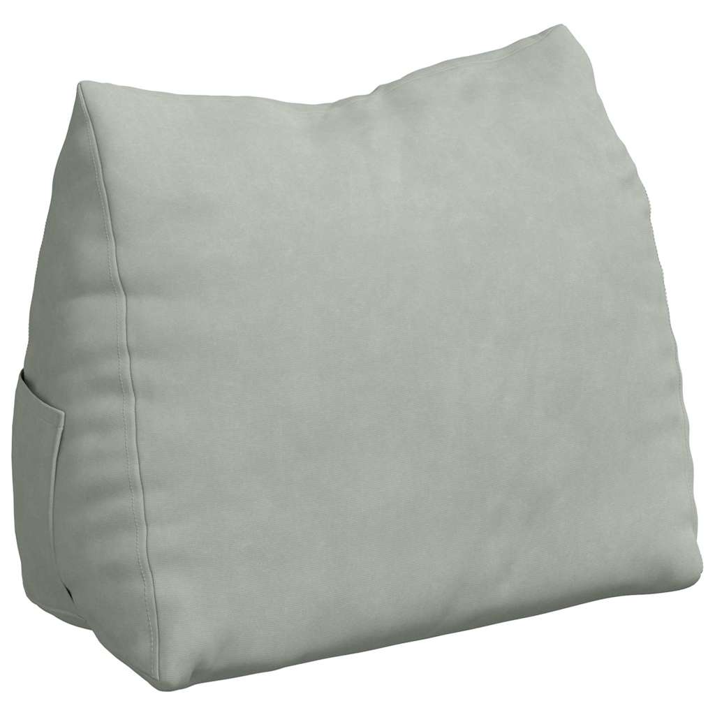 vidaXL Poduszka na plecy Jasnoszary 45 x 20 x 35 cm Tkanina sztruksowa