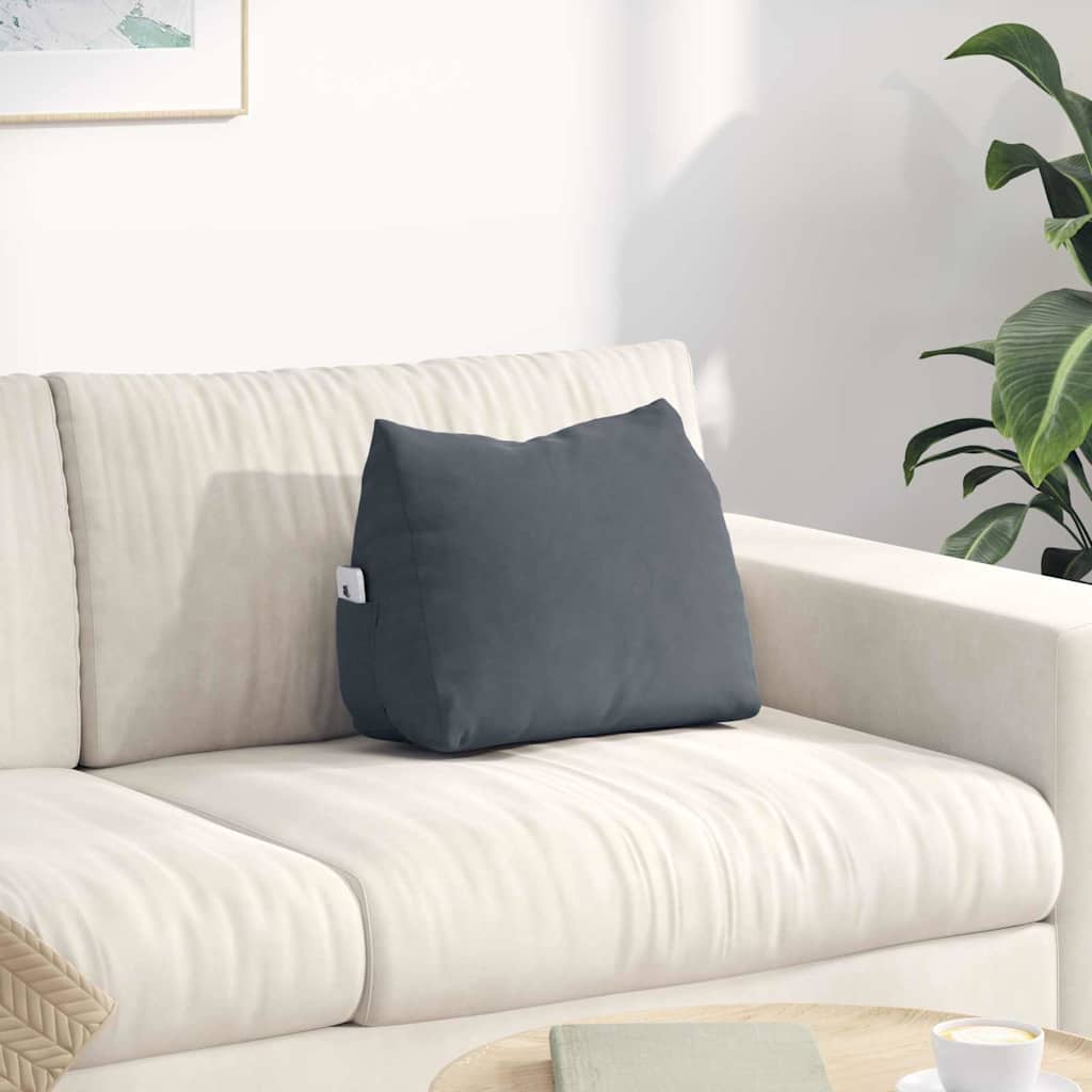 vidaXL Poduszka na plecy Ciemnoszary 45 x 20 x 35 cm