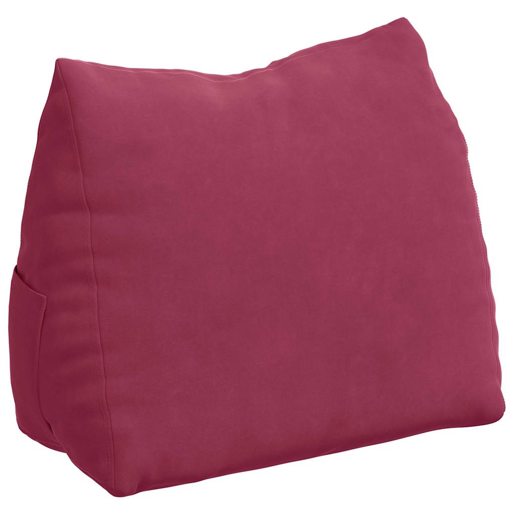 vidaXL Poduszka na plecy Czerwone wino 45 x 20 x 35 cm