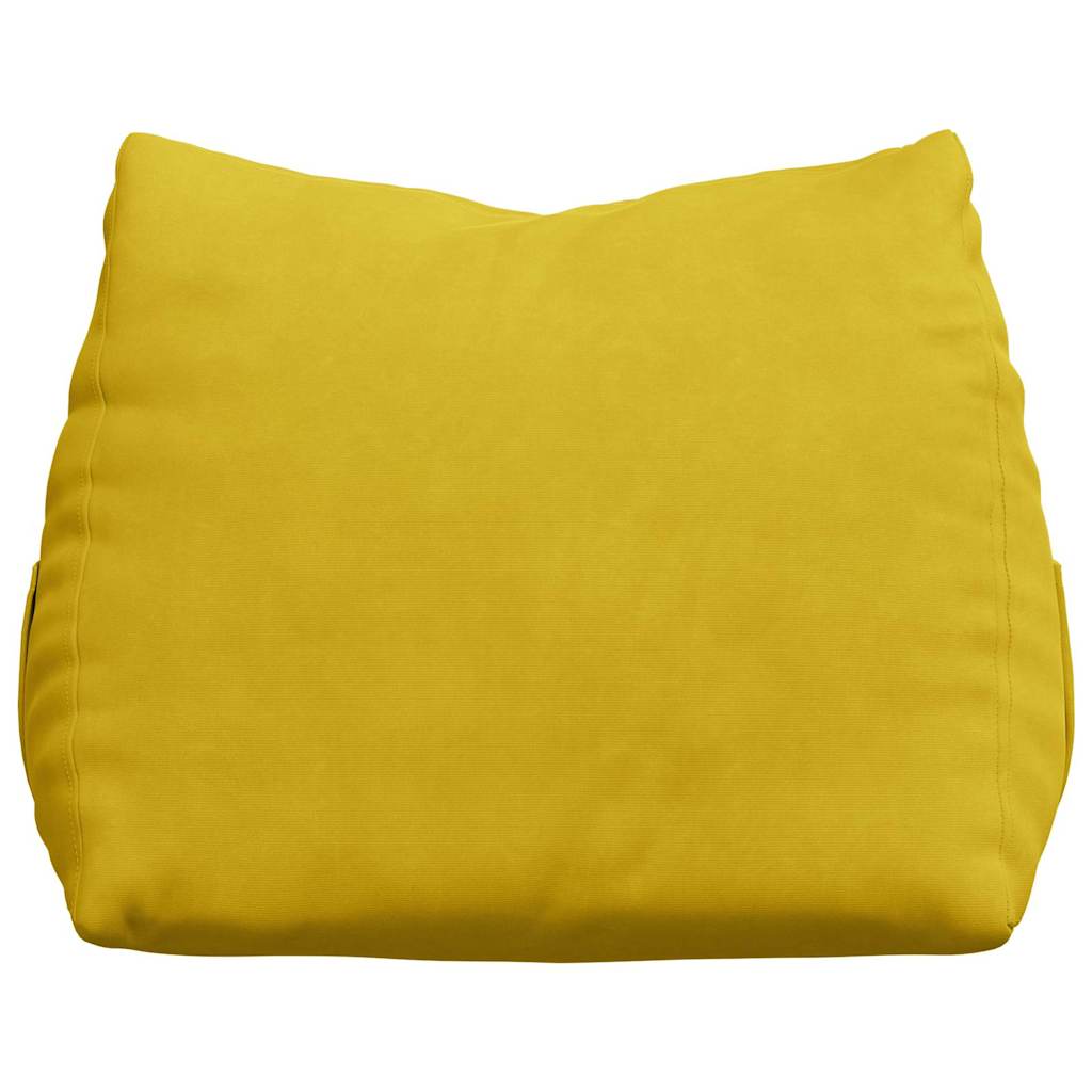 vidaXL Poduszka na plecy Żółty 45 x 20 x 35 cm Tkanina sztruksowa