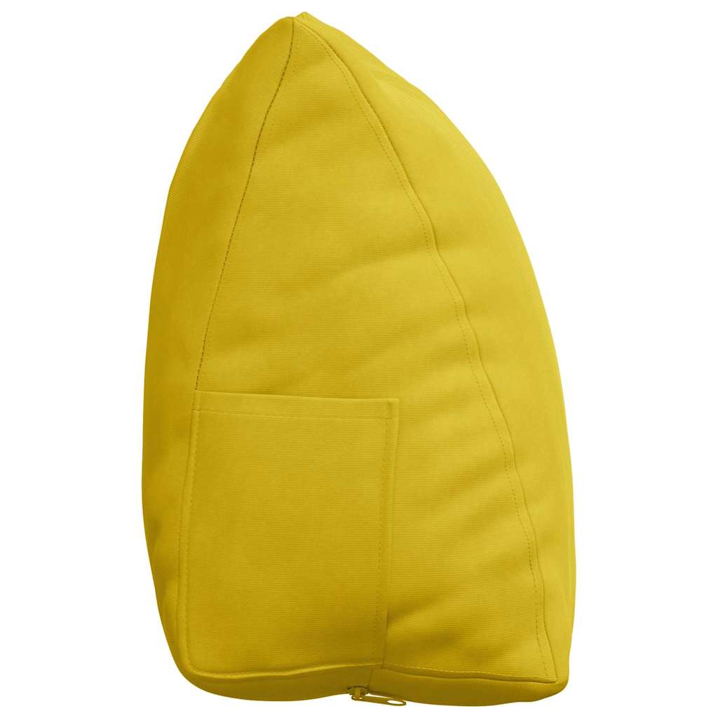 vidaXL Poduszka na plecy Żółty 45 x 20 x 35 cm Tkanina sztruksowa