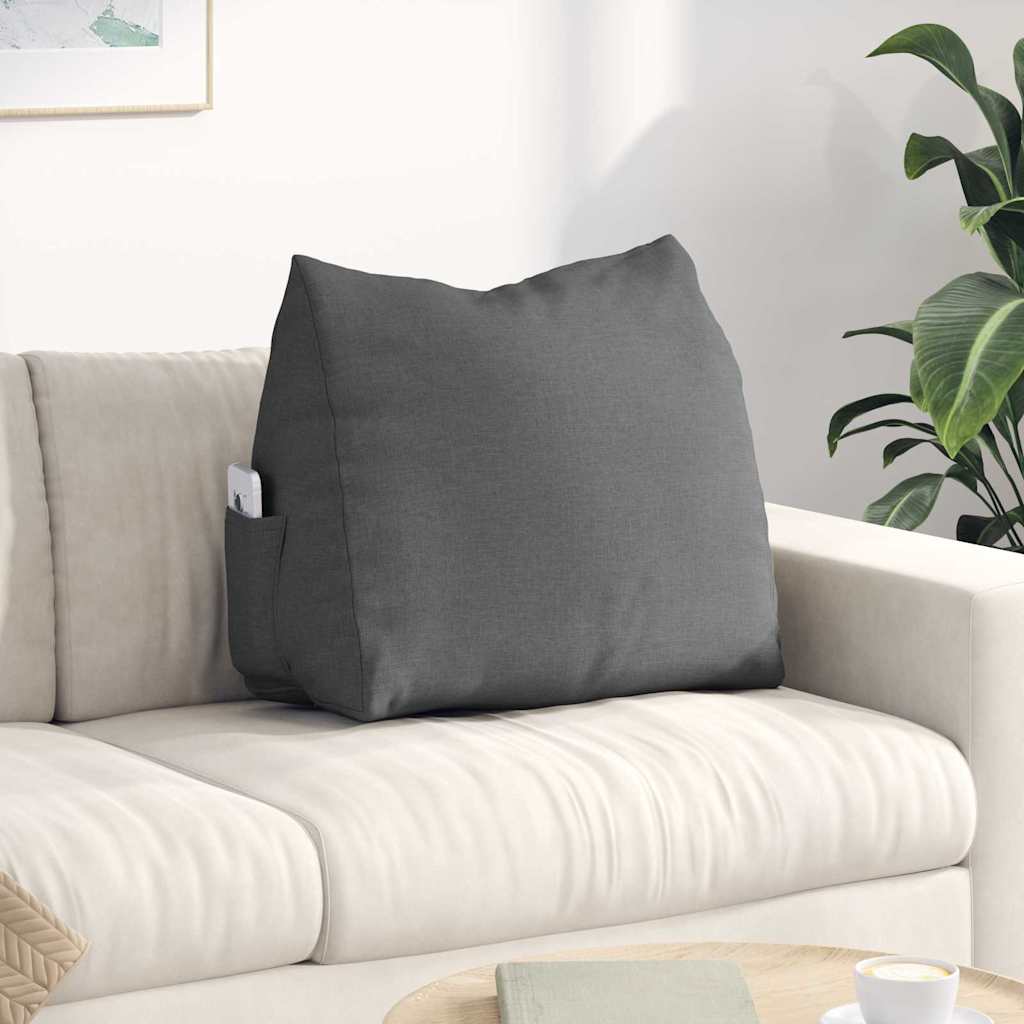 vidaXL Poduszka na plecy Ciemnoszary 60 x 20 x 50 cm tkanina