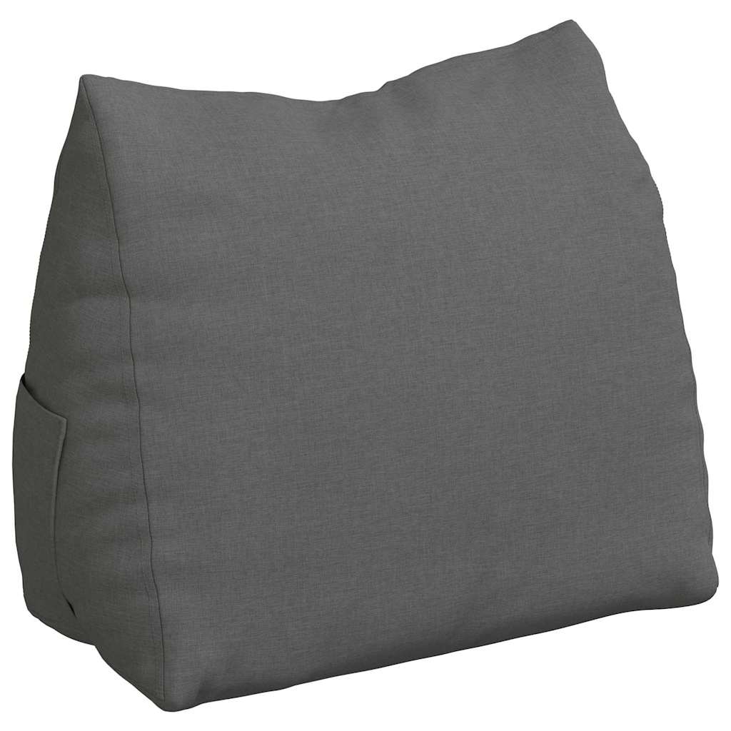 vidaXL Poduszka na plecy Ciemnoszary 60 x 20 x 50 cm tkanina