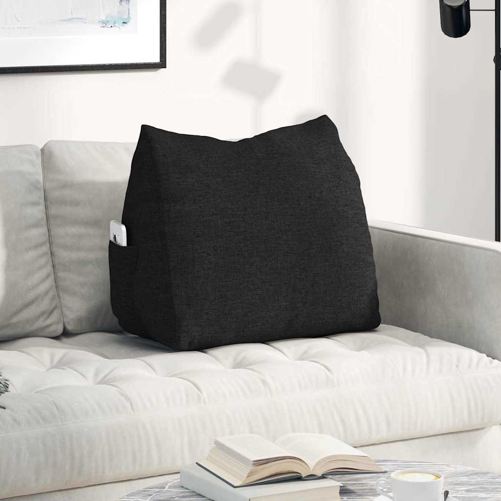 vidaXL Poduszka na plecy Czarny 60 x 20 x 50 cm tkanina