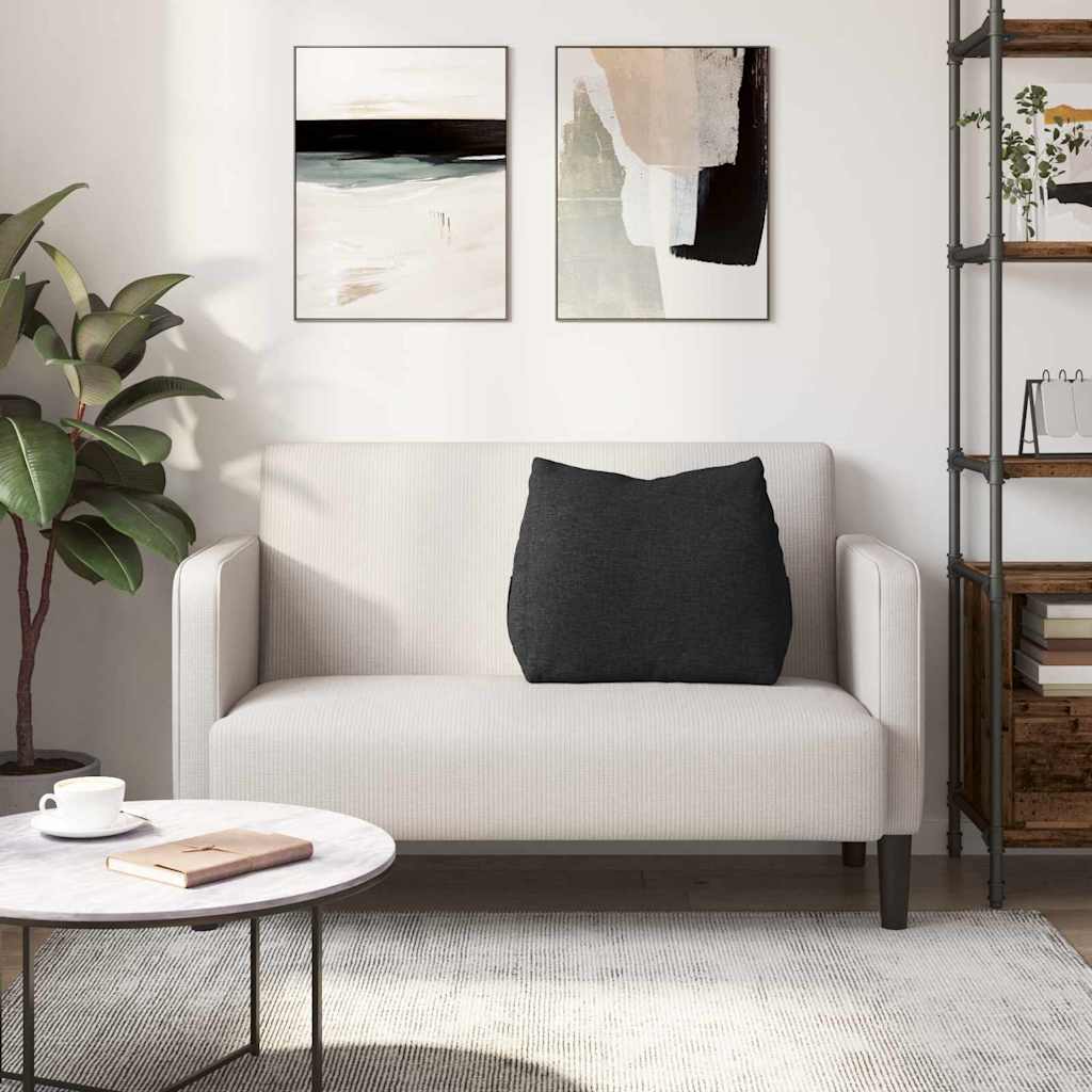 vidaXL Poduszka na plecy Czarny 60 x 20 x 50 cm tkanina