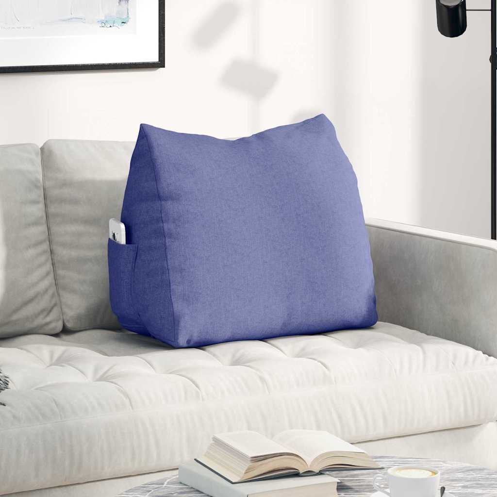 vidaXL Poduszka na plecy Niebieski dżins 60 x 20 x 50 cm tkanina