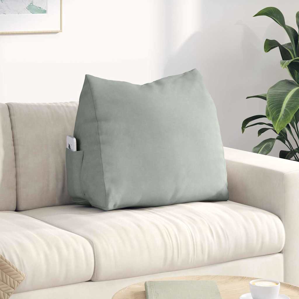 vidaXL Poduszka na plecy Jasnoszary 60 x 20 x 50 cm Tkanina sztruksowa