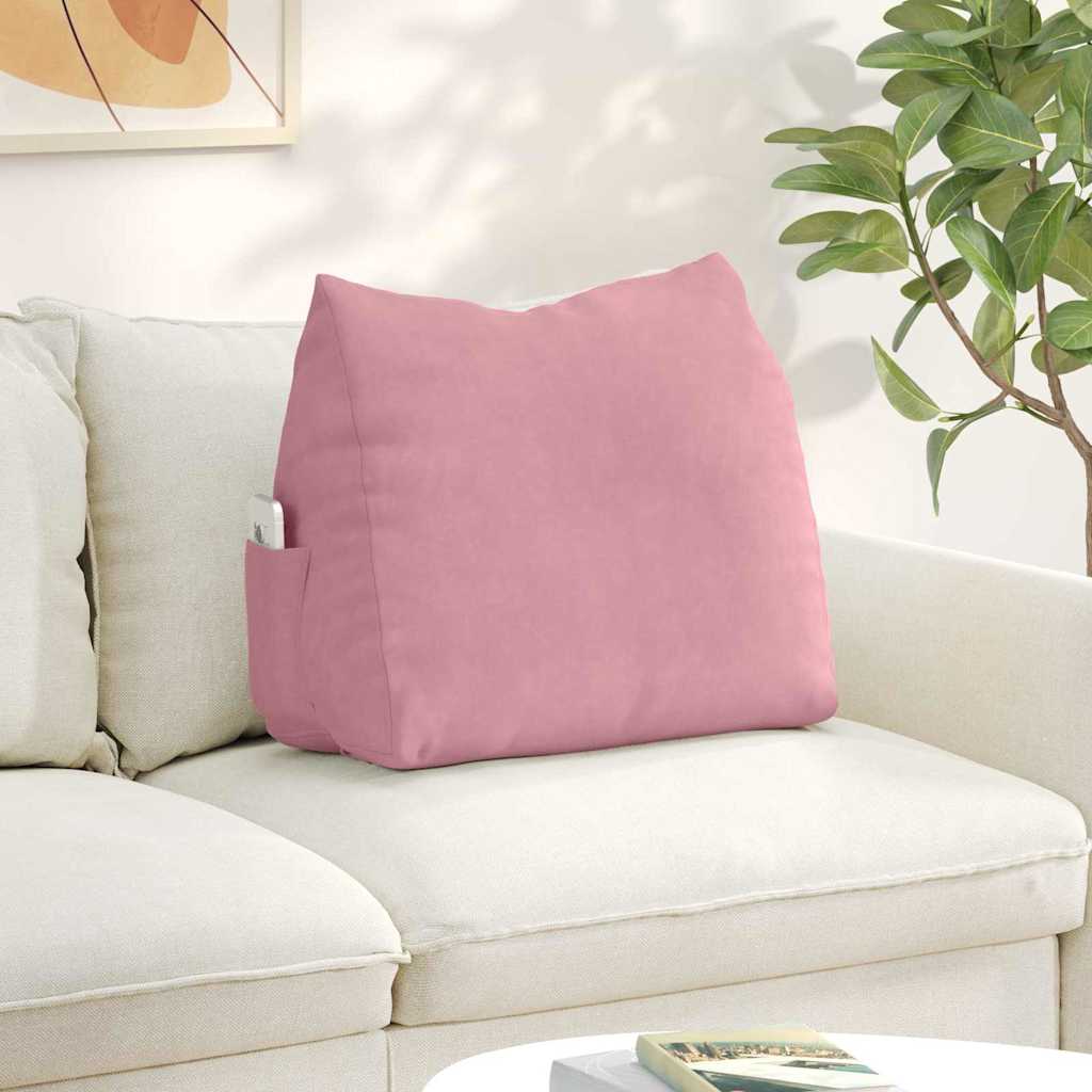 vidaXL Poduszka na plecy Różowy 60 x 20 x 50 cm Tkanina sztruksowa