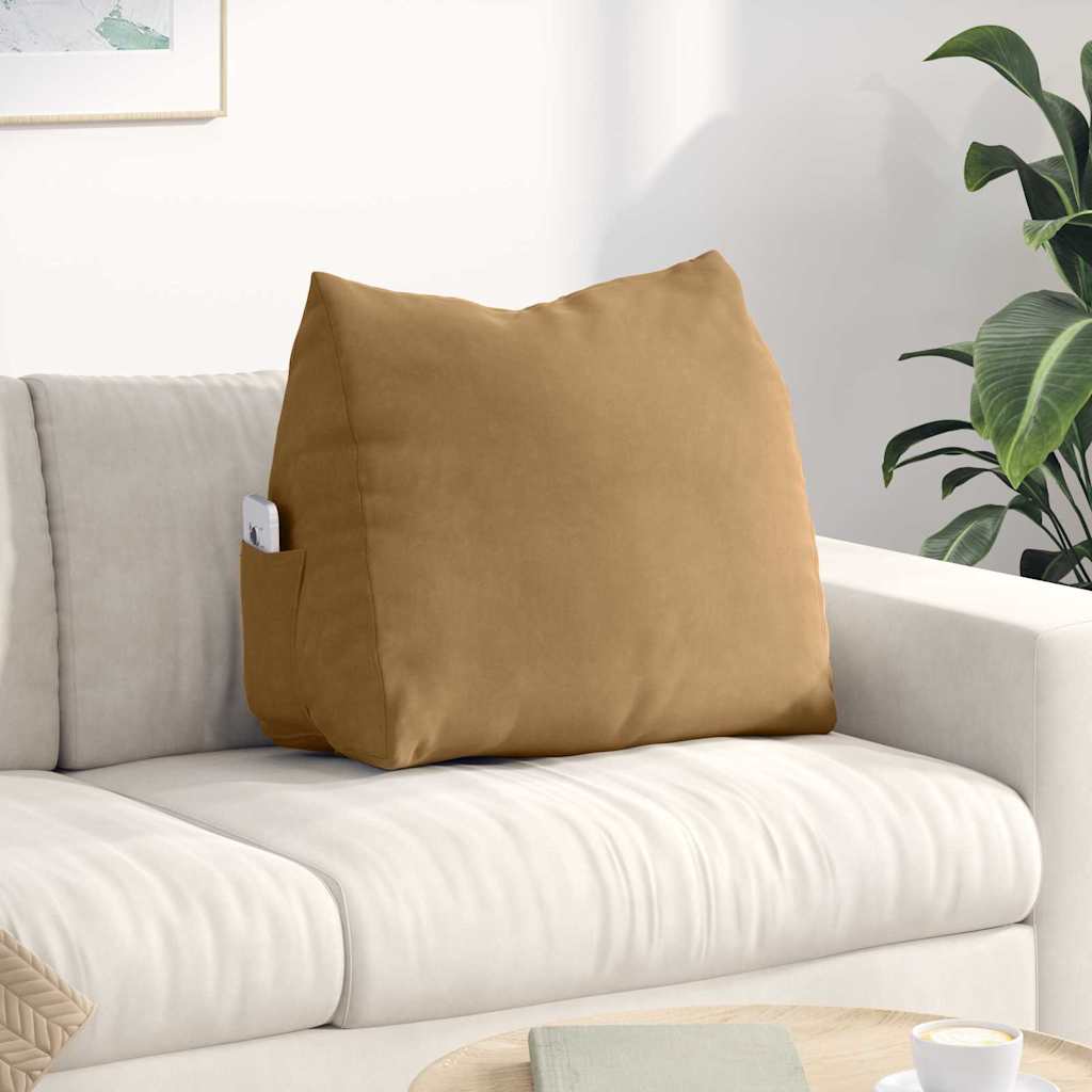 vidaXL Poduszka na plecy Brązowy 60 x 20 x 50 cm Tkanina sztruksowa