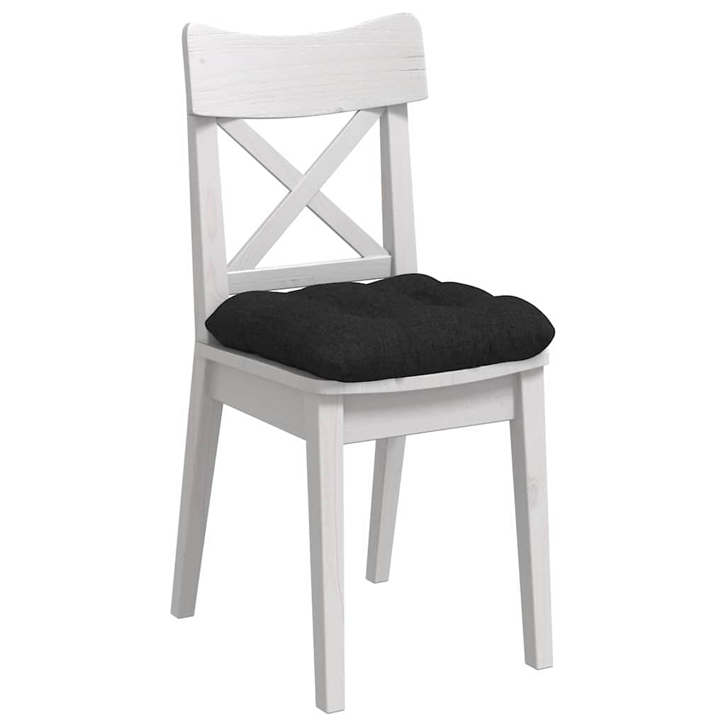 vidaXL Poduszki na siedziska 4 pcs Czarny 40 x 40 x 12 cm tkanina