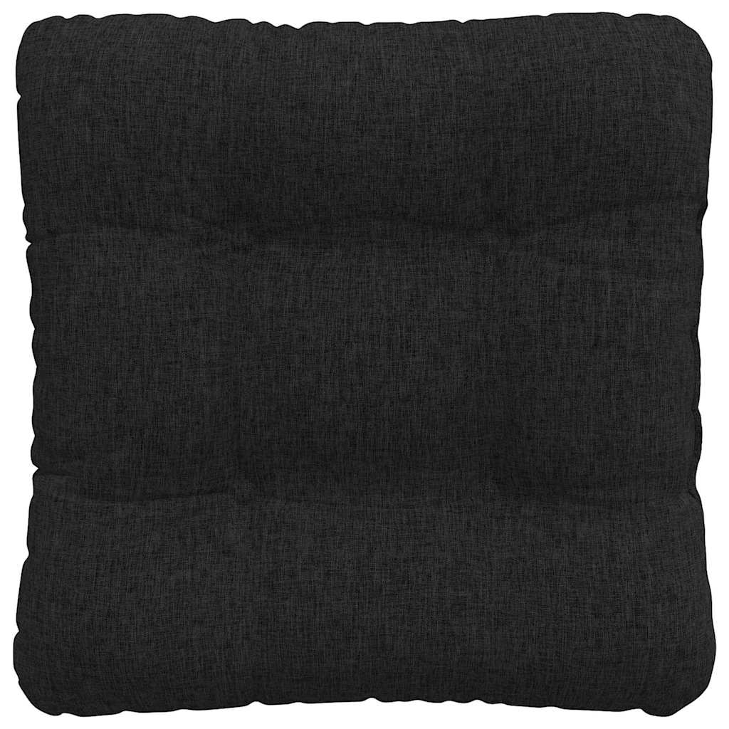 vidaXL Poduszki na siedziska 4 pcs Czarny 40 x 40 x 12 cm tkanina
