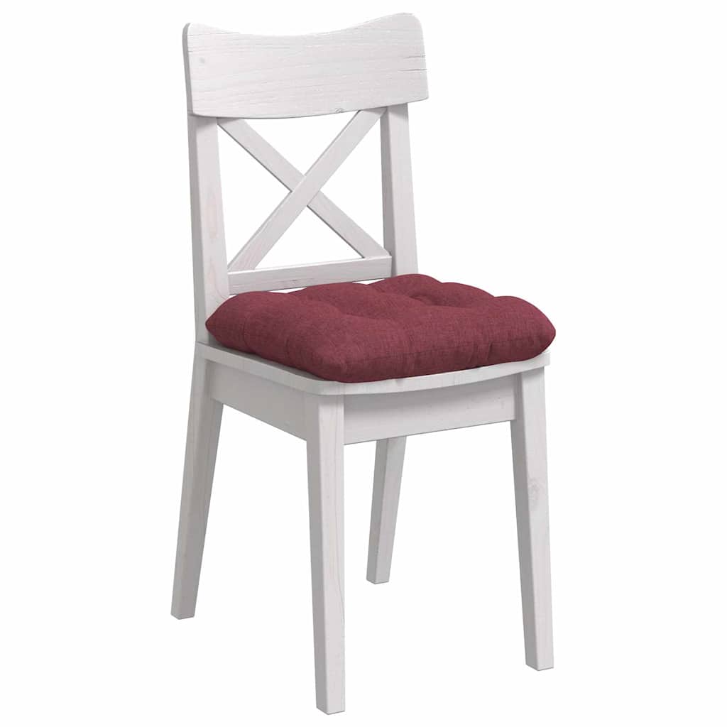 vidaXL Poduszki na siedziska 4 pcs Czerwone wino 40 x 40 x 12 cm