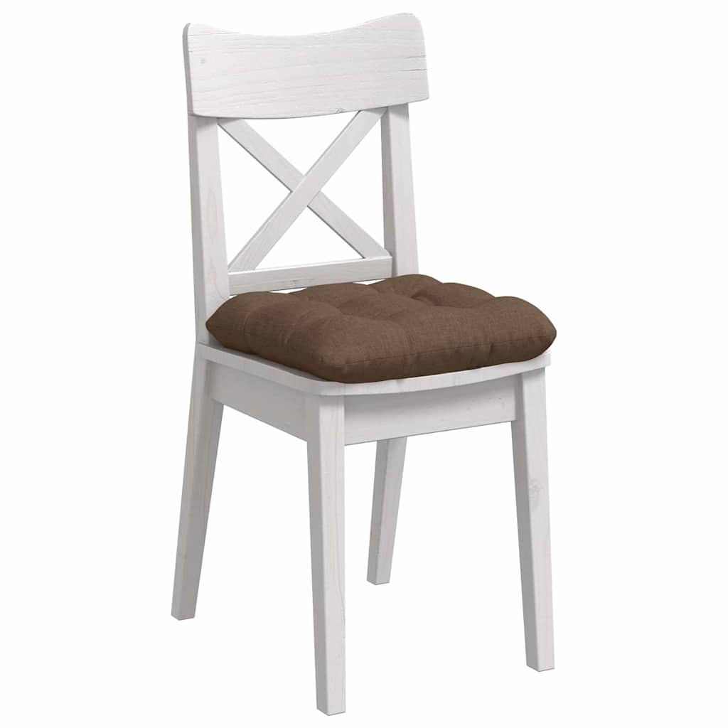 vidaXL Poduszki na siedziska 4 pcs Brązowy 40 x 40 x 12 cm tkanina