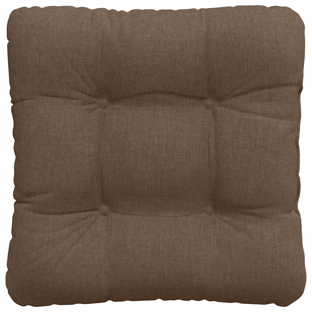 vidaXL Poduszki na siedziska 4 pcs Brązowy 40 x 40 x 12 cm tkanina