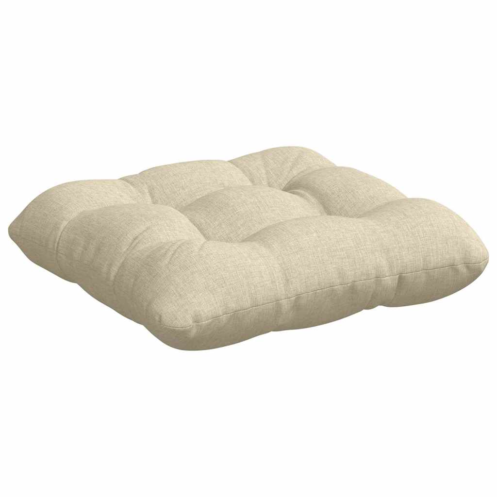 vidaXL Poduszki na siedziska 4 pcs Kremowy 40 x 40 x 12 cm tkanina