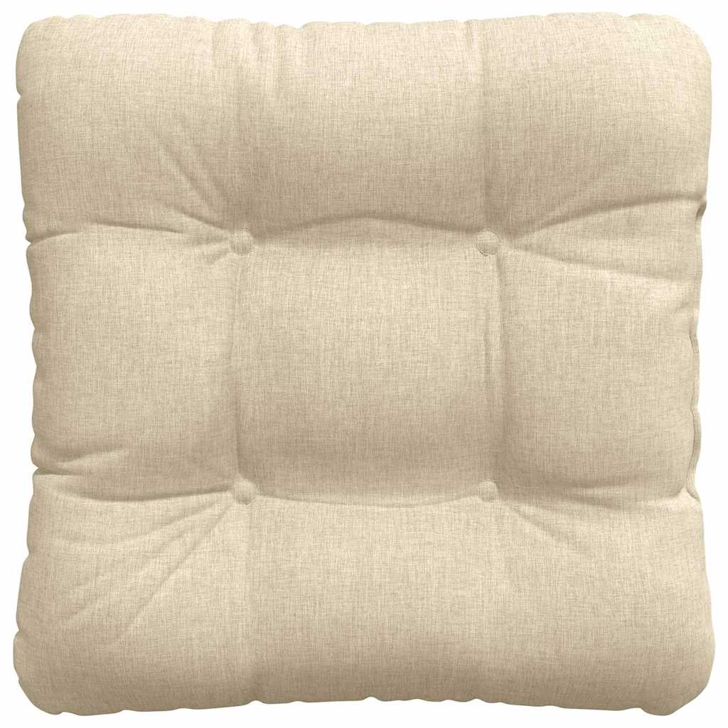 vidaXL Poduszki na siedziska 4 pcs Kremowy 40 x 40 x 12 cm tkanina