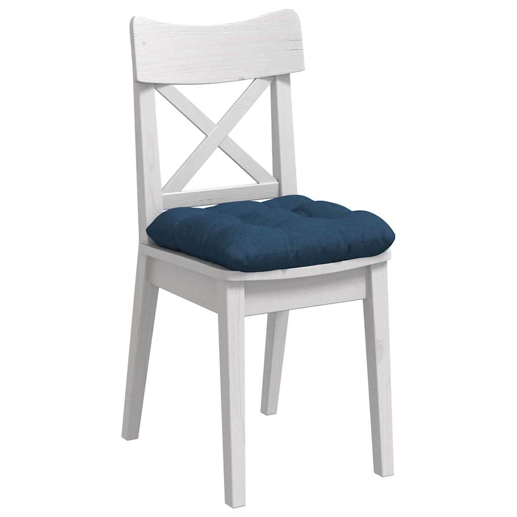 vidaXL Poduszki na siedziska 4 pcs Niebieski 40 x 40 x 12 cm tkanina