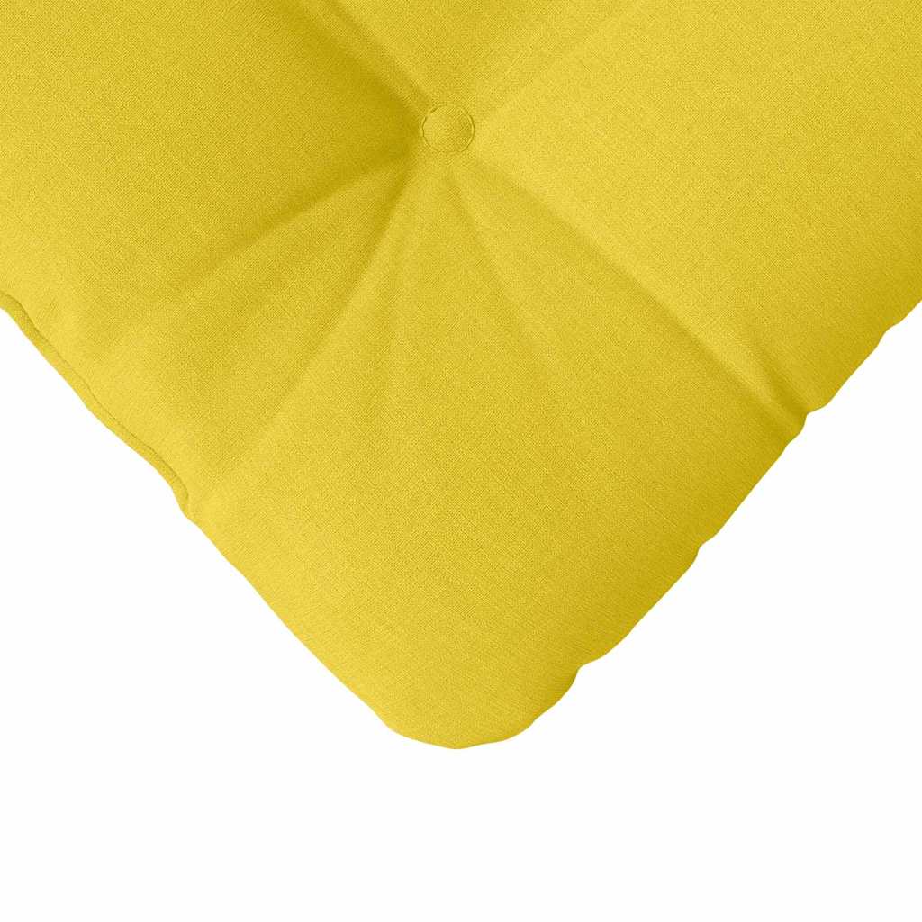 vidaXL Poduszki na siedziska 4 pcs Jasnożółty 40 x 40 x 12 cm tkanina