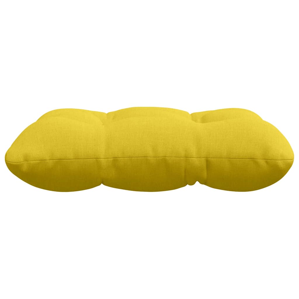vidaXL Poduszki na siedziska 4 pcs Jasnożółty 40 x 40 x 12 cm tkanina
